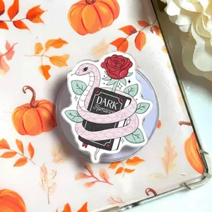 Dark Romance Phone Grip, Cute Trendy Bookish Griptok, Kindle Darkromance Book Lover Stand, Unique Gift for Her, Aesthetic Sticker Decor