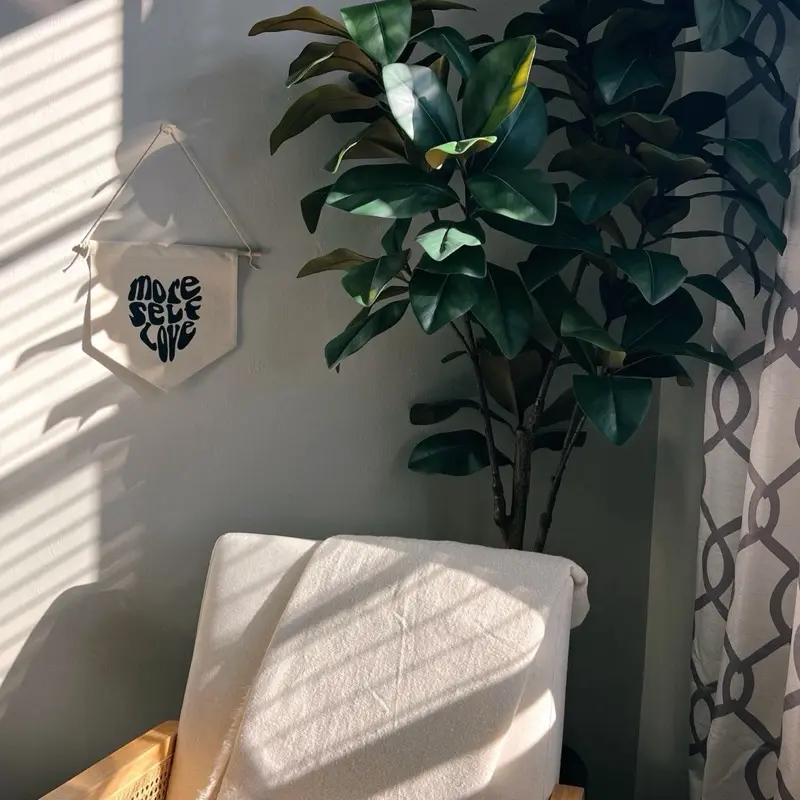 more self love canvas banner - lightweight wall hanging for home decor