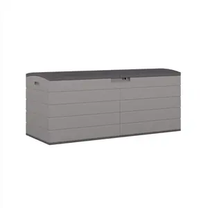 Suncast 7029131 59 x 23 in. 120 gal Plastic Deck Box, Gray