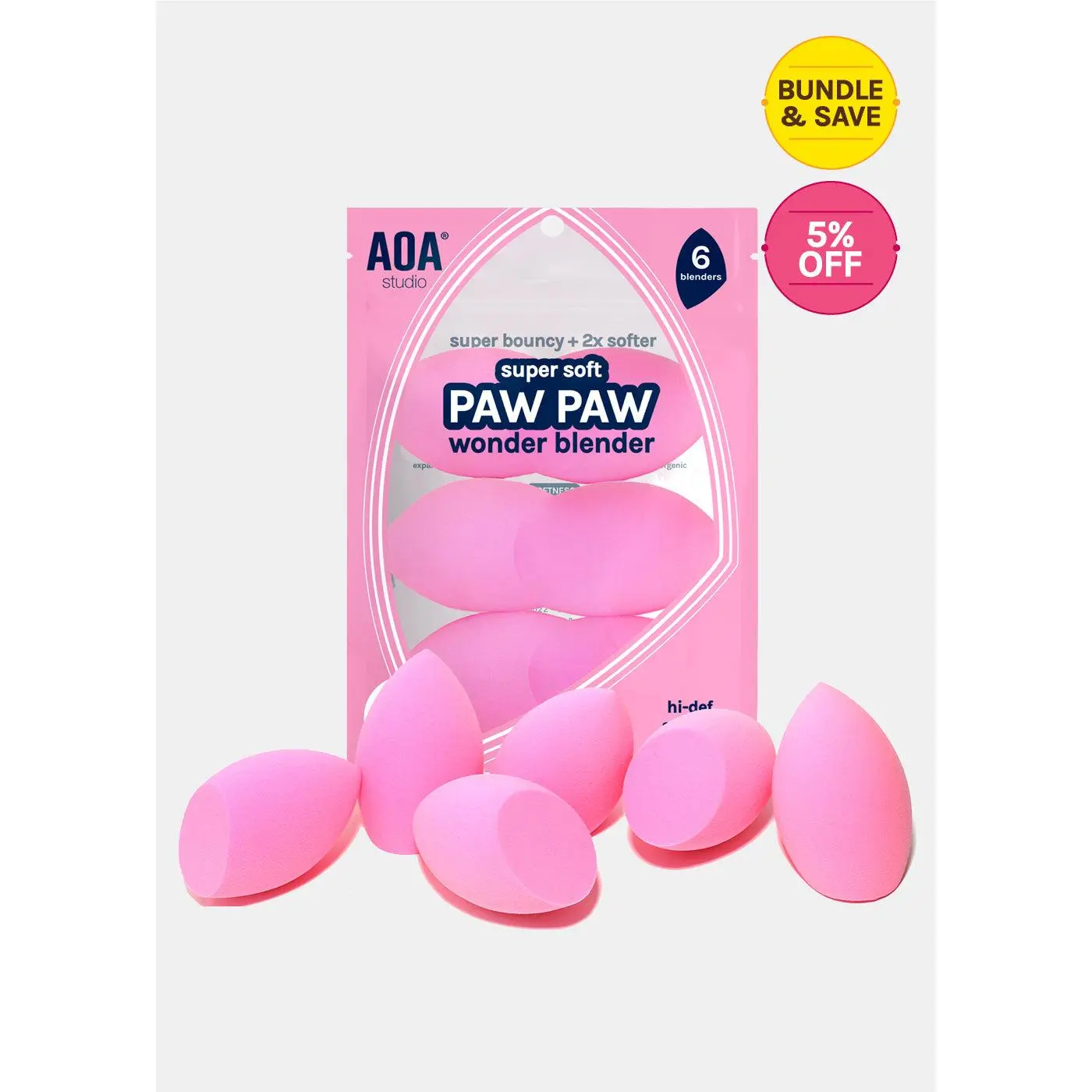 Paw Paw Super Soft Beveled Blender - 6 Pack