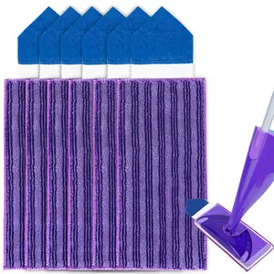 KEEPOW Spray Mop Refill Pads Compatible with Swiffer Wetjet Mop, Washable & Reusable Microfiber Mop Refill Pads, Floor Wipes For Any Type of Floor