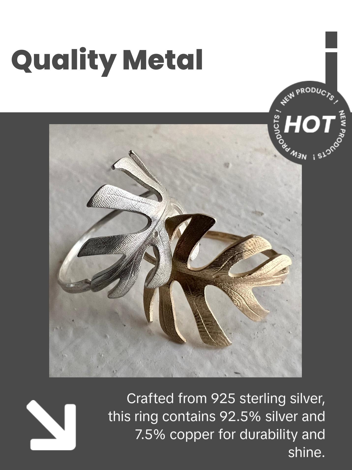 Monstera Sierrana Ring - Silver