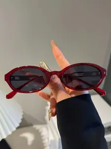 Vintage Oval Fashion Glasses, Metal Frame and PC Lens, Perfect Summer Accessory, Beach Vacation, Outdoor Activities, Travel, Classic Oval Sunglasses