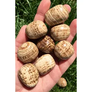 Brown Aragonite Tumbled Stone - Natural Stone Decor