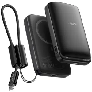 【New Launched】#Fathersdaygift LISEN Qi2.2 25W for Magsafe Power Bank, 65W USB C Fast Charging, 10000mAh Magnetic Wireless Portable Charger with Detachable Cable, Small Battery Pack Compatible with iPhone 15/16/17