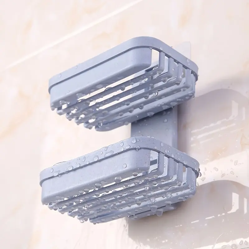 1PC Creative non perforated soap box, bathroom drain wall mounted storage rack, Soap Dish, Soap Holder, Bathroom Accessory