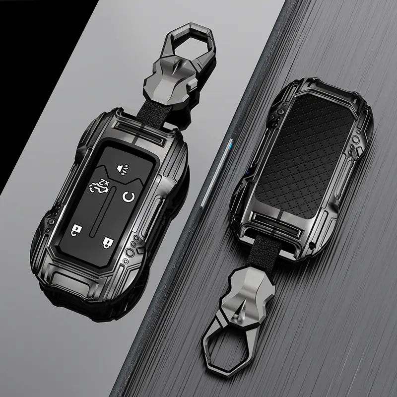 Key Fob Cover for 2023 2022 2021 2020 2019 GMC Sierra and Chevy Silverado 1500 2500HD 3500HD, Remote Protector Case