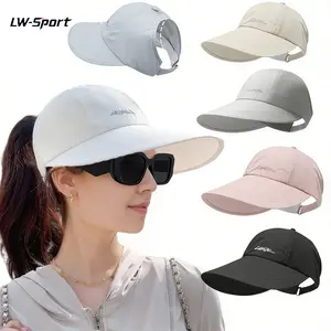 2 Pack Women's High Ponytail UPF 50+ Sun Protection Hat | SunSafeTok OutdoorTok Wide Brim UV Protection Baseball Cap | Adjustable Lightweight Hat For Hiking Running Golf Beach Travel | Birthday Holiday Gift For Outdoor Lovers Women Men