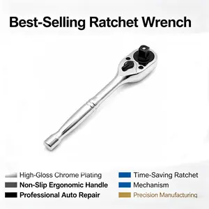 Professional 3/8″ Ratchet Wrench — Ultra‑Smooth 90T Action for Tight Spaces!