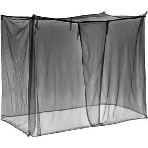 4 Corners Mosquito Net for Mosquiteros para Camas Bed Canopies Netting Bed Drapes Rectangular Mosquito Mesh for Camping Home Outdoor Travel(Black,L75 X W35.5 X H59 Inch,1 Opening)