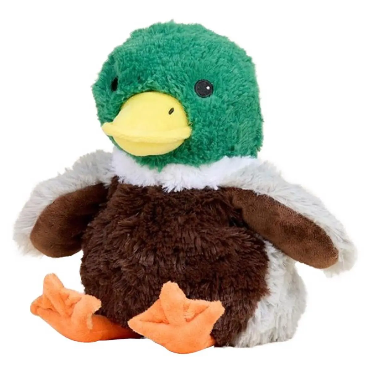 Warmies Multi-Color Mallard Durable Soft Fluffy Soft Huggable Stuffed Doll - 1.6 lbs Microwave-Safe Cat Toy, Pet Supply Accessory for Cats