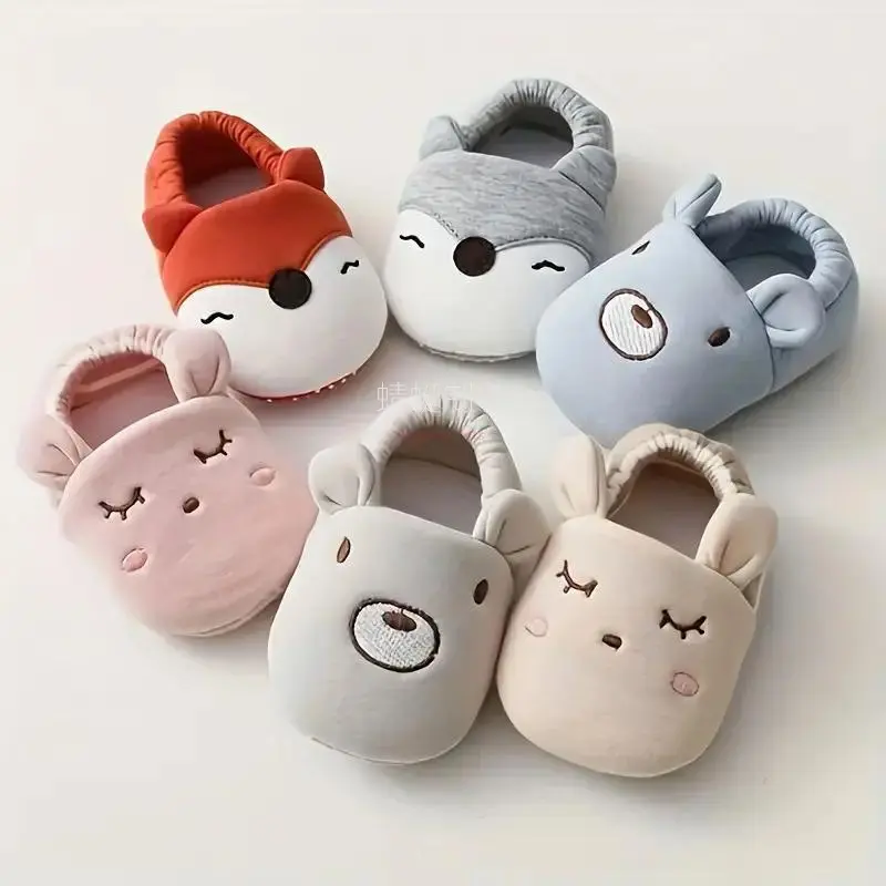Warm Toddler Clogs with Cute Cartoon Animal Ears for Babies 0-18 Months, Breathable & Anti-Slip, Great for Baby Shower & Birthday Present, Soft Toe Footwear, Casual, Soft Soled Shoes