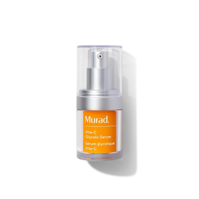 Murad Vita-C Glycolic Acid Face Glow Serum - Deluxe Travel Size L-Ascorbic Acid Hyperpigmentation Treatment, Serums for Face to Brighten Skin Tones & Support Glow Up