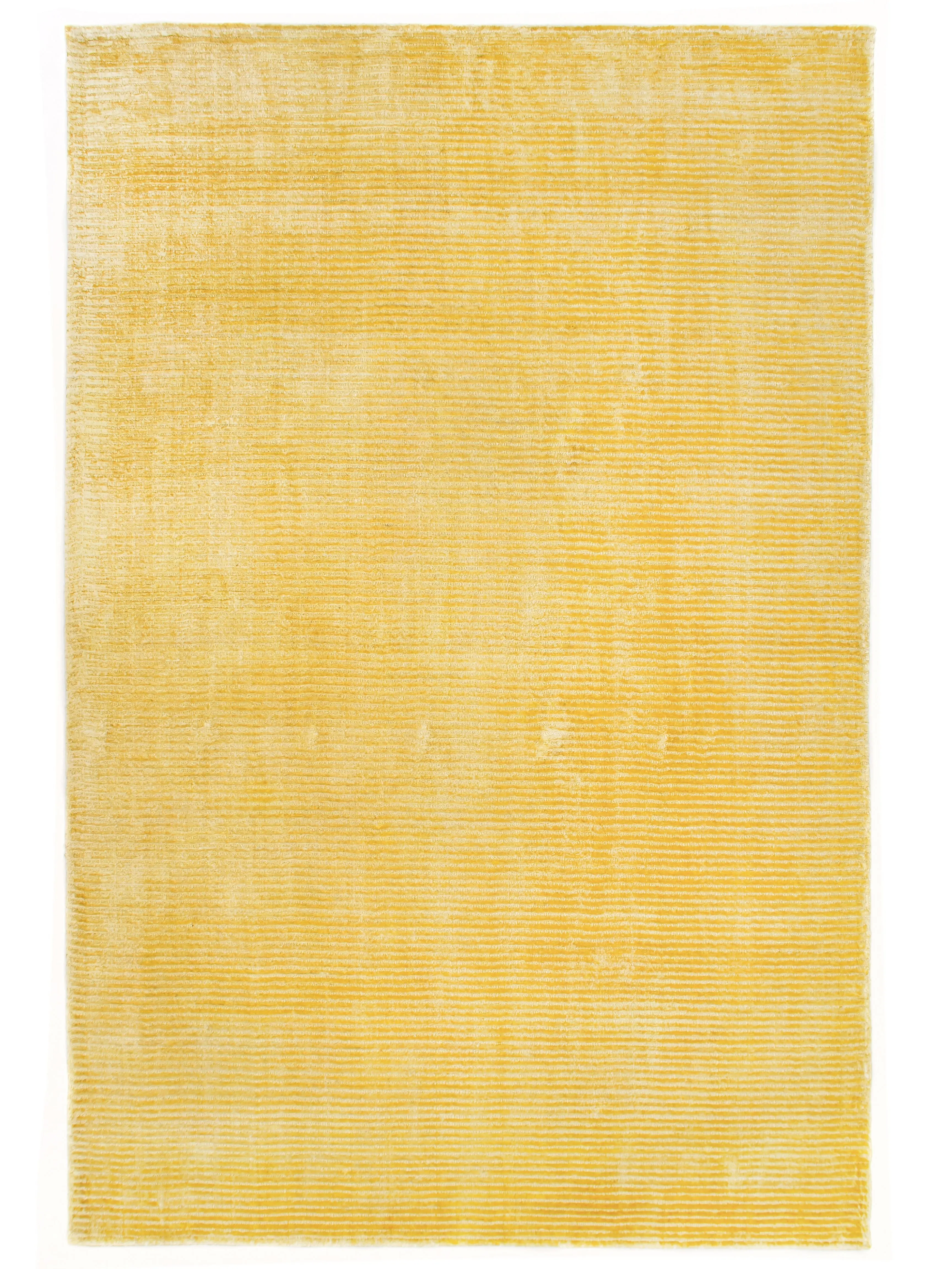 560 - Modern Contemporary Gold Silk Rug