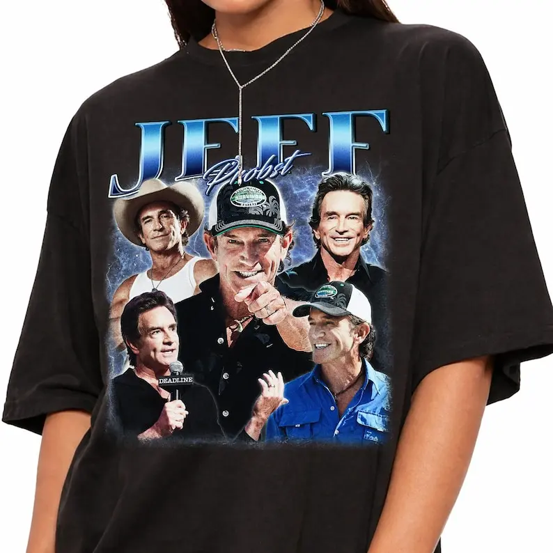 Jeff Probst Shirt, Survivor TV Show T-Shirt, Vintage Jeff Probst Tee, Retro 90s Bootleg Reality TV Shirt, Survivor Fan Gift