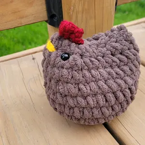 Brown Chunky Crochet Chicken