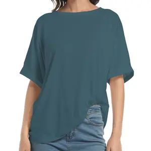 Women's Oversized T Shirts Short Sleeve Crewneck Summer Tops Casual Loose Basic Tee Shirts 2024 Trendy Clothes