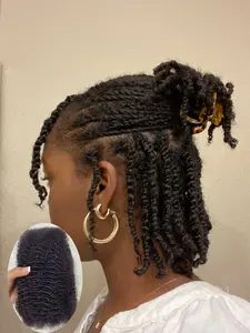 Natural Human Hair Bulk, Afro Curl 50g, Perfect for Micro Braiding mini twists  Material High-Quality human hair Afro Kinky Bulk