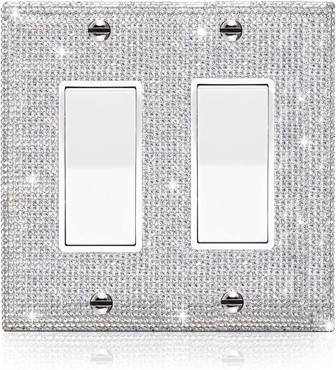 Shiny  Wall Plate Cover Decorative Light  Cover Single Toggle Rhinestones Outlet Cover