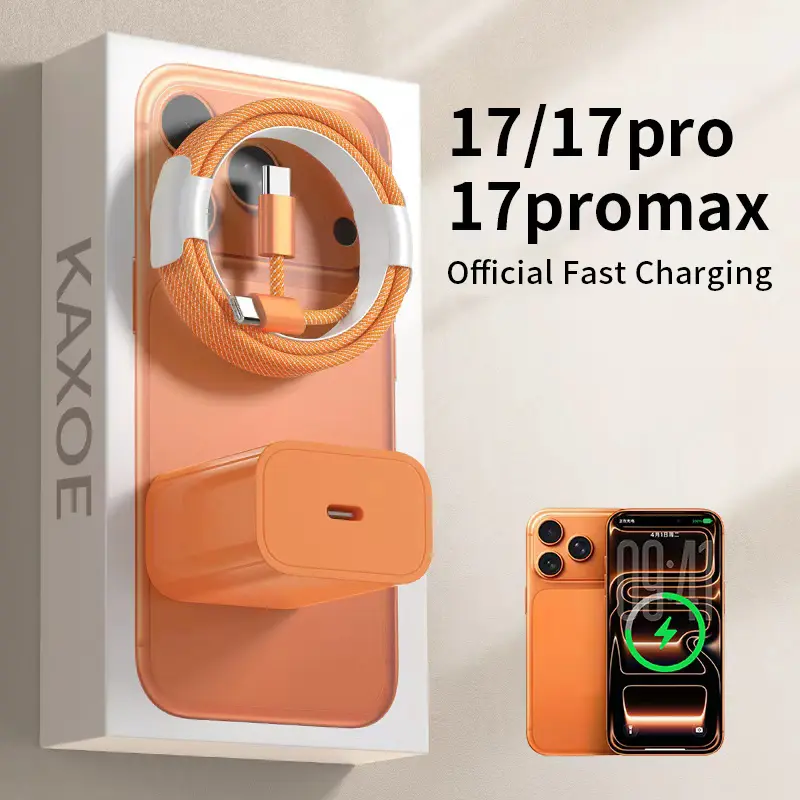 KAXOE official genuine product, 45W fast charging, compatible with iPhone 17 Pro Max charger, iPhone 17 charging cable, new iPhone 17 charger, PD fast charging, 30W portable power adapter
