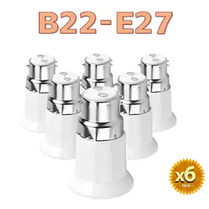 High-Quality B22 to E27 Lamp Base Adapter Converter ForLighting Fixtures, Bulbs & Electrical Appliances Sturdy Bakelite Material, Flexible Arm, Easy Conversion for Home & Office Use