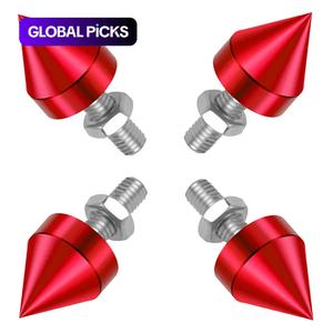 pointed license plate screws, car and motorcycle modified license plate frame fixing screws, decorative license plate screws car accessory