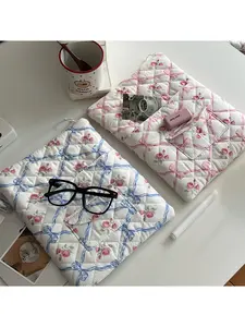 1PC Korean Ins small fresh floral bow notebook bag Laptop Casing 11/13/15 inch tablet storage women's bag