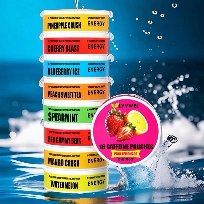 56mg One pack  Pouches - 16 pouches - 56 mg  energy caffeine Beverage