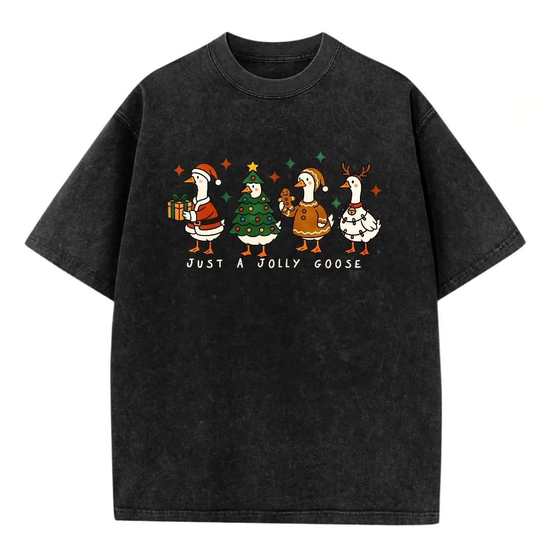 Comfort Colors Jolly Goose Christmas Shirt, Cute Holiday Goose Graphic Tee, Funny Christmas Goose T-Shirt, Festive Winter Shirt, Cozy Christmas Gift for Women & Men - Trend Cotton Shop