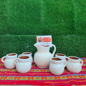 Engove Milk Jug Relieve color Blanco Arena  Set. (Cielito Lindo).