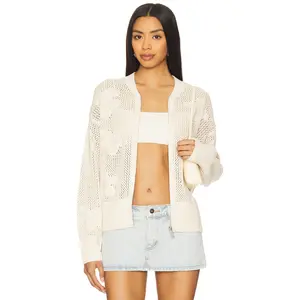 Sanctuary Flower Pop Open Stitch Jacket in Eco Natural