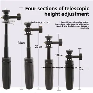 Mini desktop tripod for small cameras, mirrorless cameras, mobile phones, live streaming, extension rod, stand-type selfie stick, handheld for vlogs