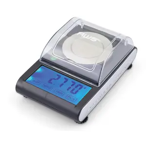 212 MAIN 50g x 0.001g Precision Kitchen Scale, Black Touchscreen, Compact American Weigh Design