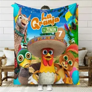 La Granja De Zenon Flannel Blanket Plush Soft Throw Blanket for Bed Couch Sofa, Bedding Set Bed Sheets Comforter Style, Cartoon Blanket for Adults Kids Bedroom Playroom Travel Birthday Gift