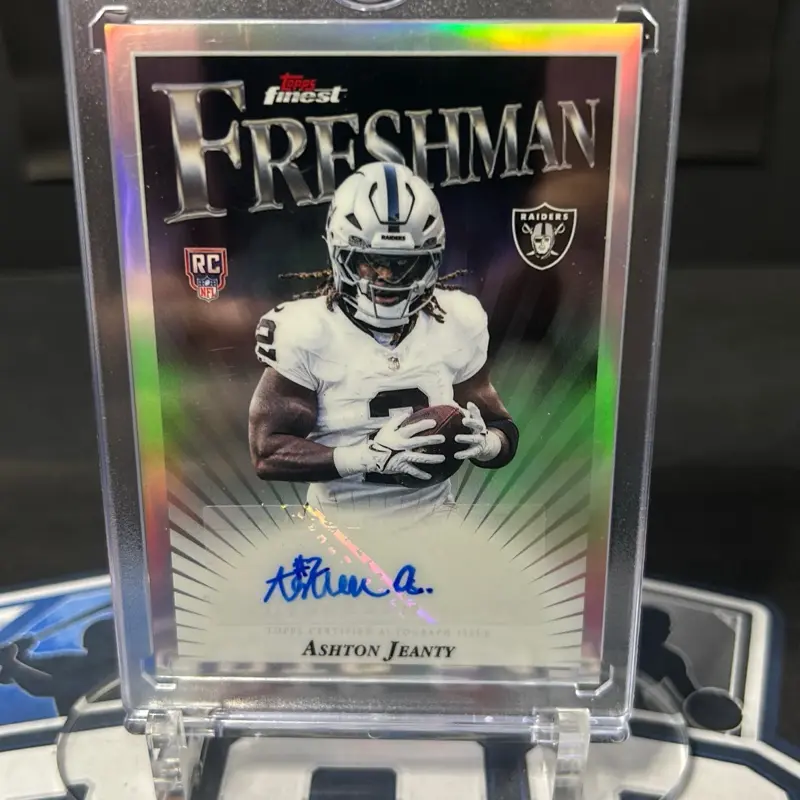 2025 Topps Finest Ashton Jeanty Finest Freshman Auto & Rare Refractor Raiders