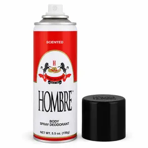 Hombre Red Body Spray Deodorant Classic Scented Mens Cologne 5.5 oz