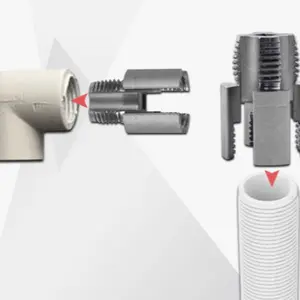 2-In-1 PVC Pipe Threader Tool Set, Includes 4mm & 6mm Die Heads, Ideal for Plastic Ppr Pipes, Drill Screw Tap Mold Kit