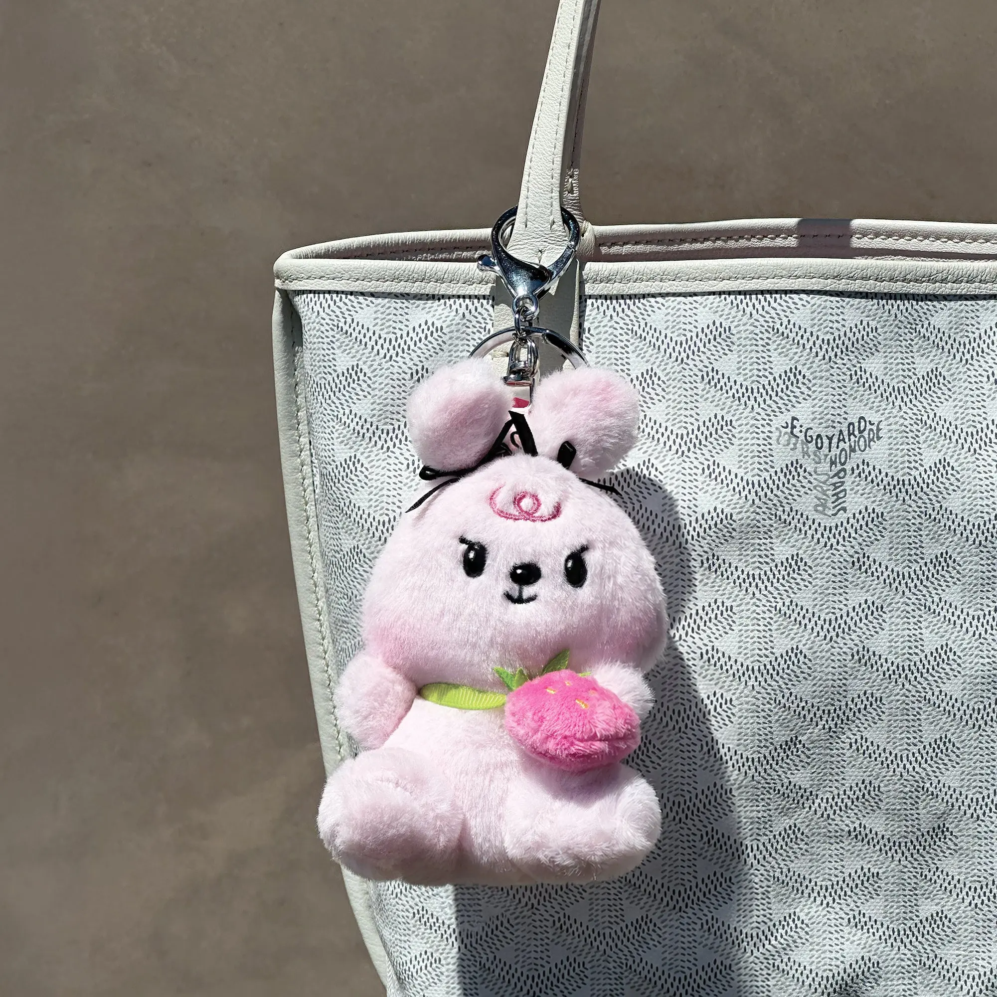 Plush Bunny Keychain – Oakhee Blush Pink