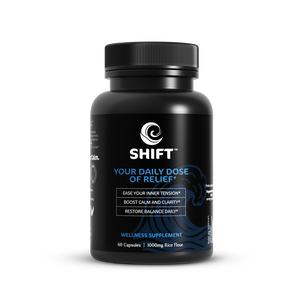 SHIFT - Your Daily Dose of Relief | 60 Capsules | 1000mg Rice Flour | Daily Use for Comfort & Clarity