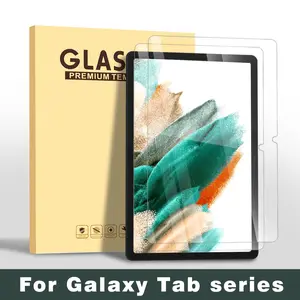 Two-pack tempered glass screen protector compatible with SAMSUNG Galaxy Tab S10/S10 FE+/S7/S8/S9/S9 FE/S6 Lite/A9+/A8/A7/Ultra (8.7/10.4/10.5/10.9/11/12.4/13.1 inch) tempered glass film, easy to install, pencil compatible, 9H scratch-resistant, ultra-clea