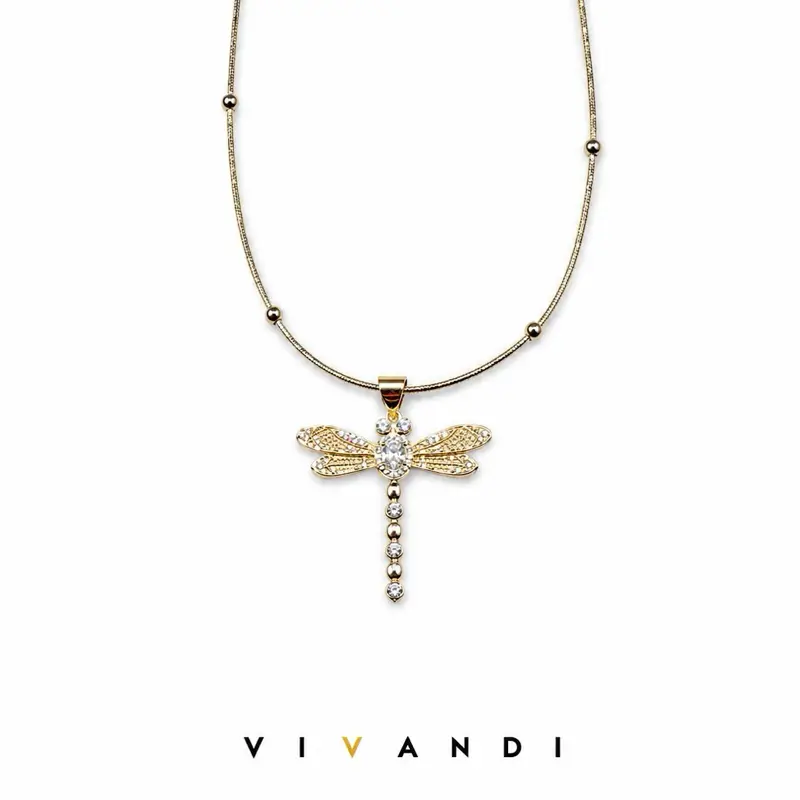 Vivandi Dragonfly Pendant Necklace