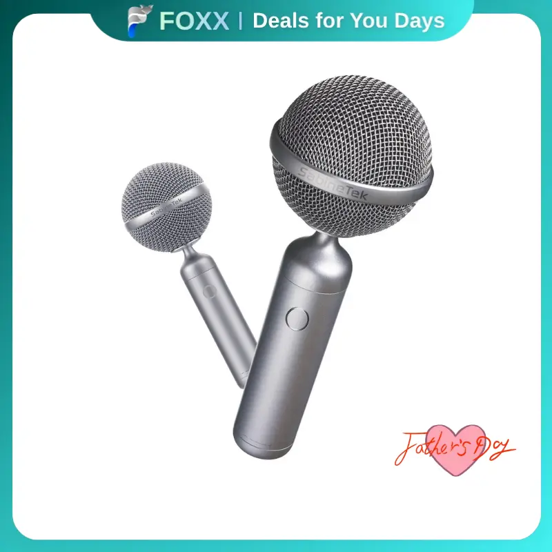 【AudioWow-P】All-in-One Wireless Karaoke Microphone with Magic Vocal Remover – HiFi Sound, Wireless Duet Mode, 6 Sound Effects, Anti-Feedback, Portable Party Speaker – Perfect for Singing, Parties, Family Fun & Ideal Gift for Music Lovers & Teens