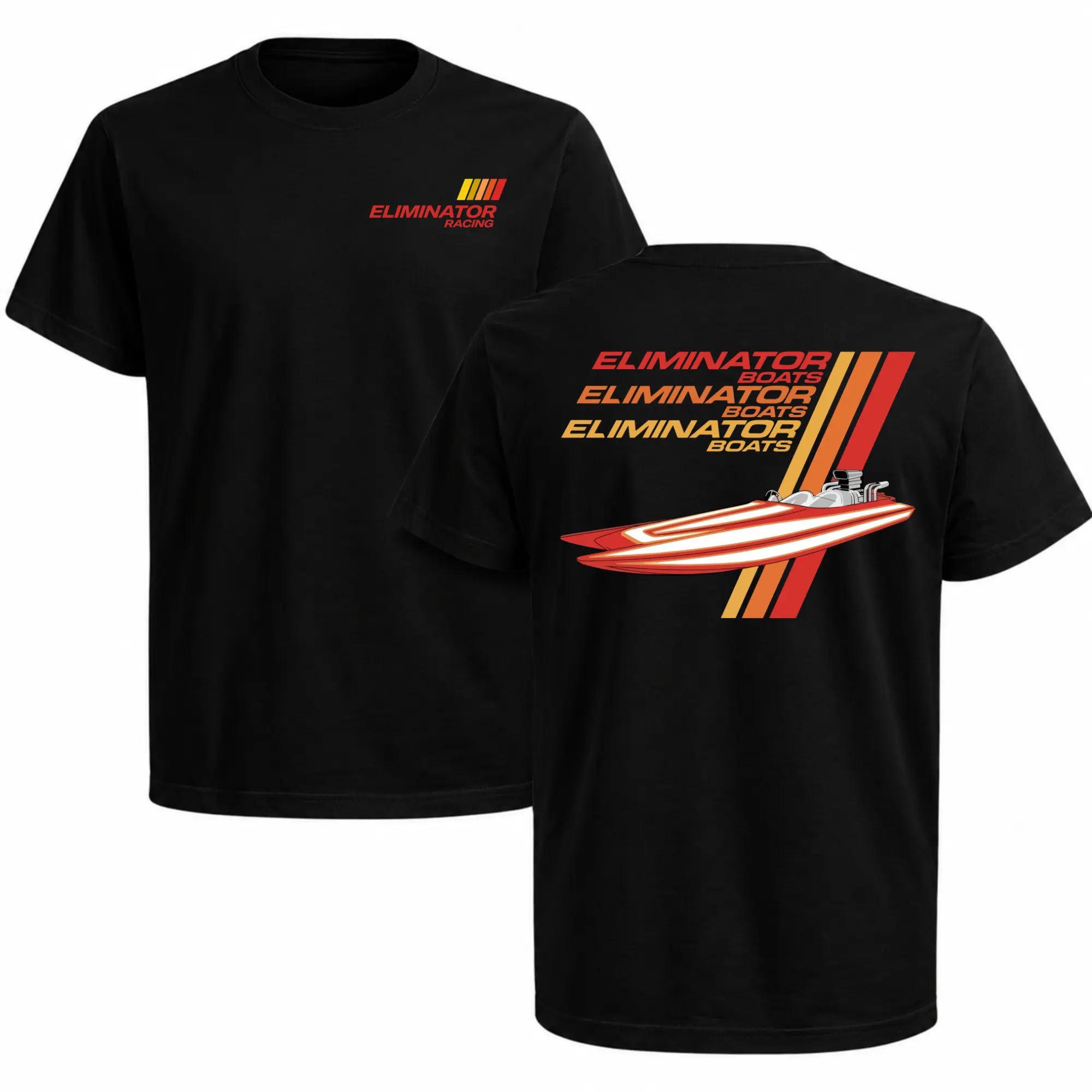 Eliminator Boats Graphic T-Shirt, Speedboat Design Tee, Soft Cotton Casual Wear, Nautical Lifestyle Apparel for Men & Women, Boating Enthusiast Gift
