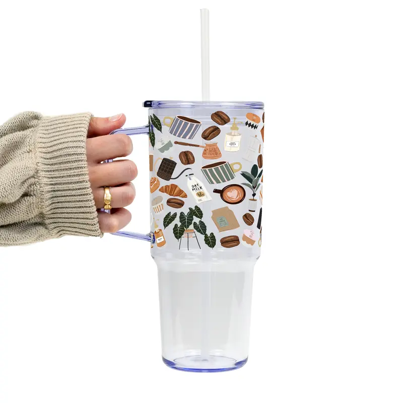 plastic drinking glasses with lids - TikTok Shop