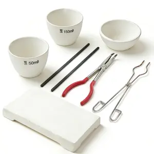 Complete Jewelry Melting & Casting Kit – Ceramic Crucible Tongs & Refractory Board for Gold Silver Copper Smelting