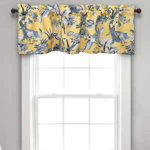 Lush Decor Dolores Light Filtering Window Curtain Valance, Single, 52" W x 18" L