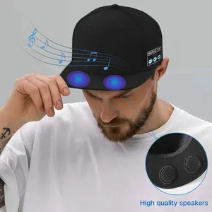 Touch Two Music Hat with Enhanced Bluetooth 5.0 HD Sound Technology for Commuting Sports Home All Hold Cycling Baseball Cap Solar Sun Protection Versatile Commute Comfortable Design