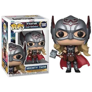 Funko Pop! Mighty Thor Helmeted, Thor Love and Thunder 1041 Vinyl Figure in PopShield Protector