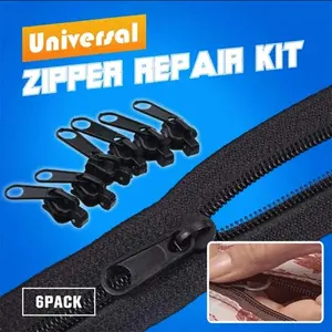 6 pieces/set of black or brown Instant Zipper universal Instant Fix Zipper repair kit replacement Zip Slider new sewing zipper