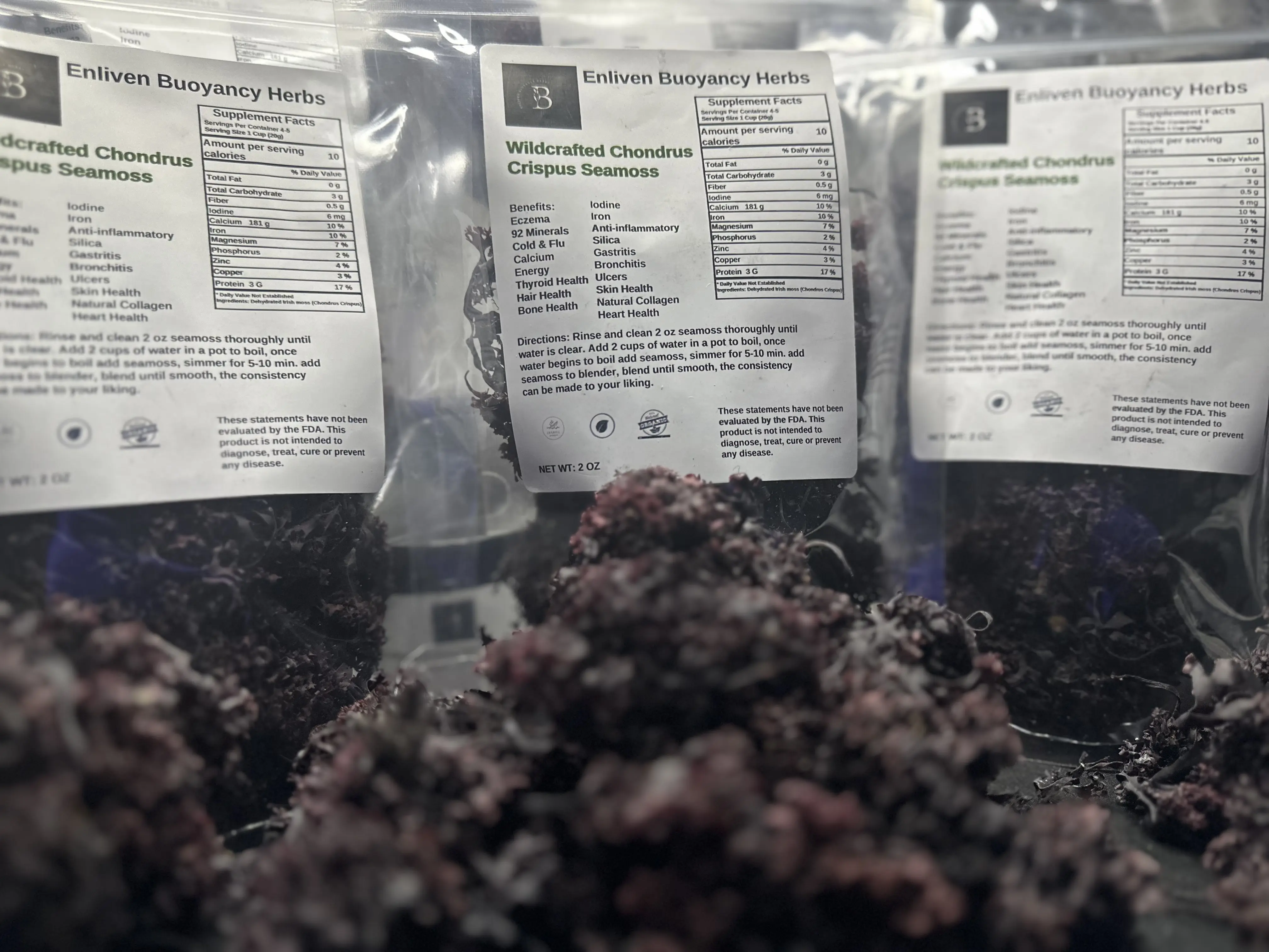 Wildcrafted Irish Chondrus Crispus Seamoss Natural